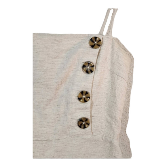 Urban Outfitters Riley Linen Mini Dress Cream Size 0 xs - Picture 2 of 8